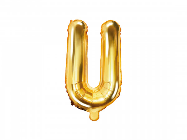 Buchstabenluftballon "U" Gold