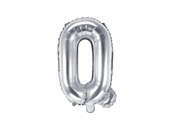 Buchstabenluftballon "Q" Silber
