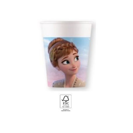 Pappbecher "Frozen Anna & Elsa" 8 Stk. 200ml