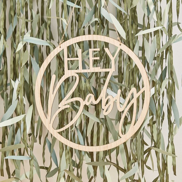 Holzschild "Hey Baby" 36 cm