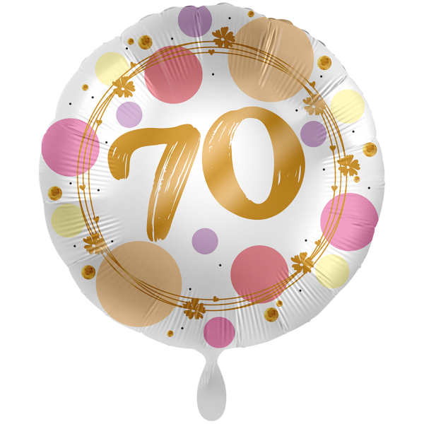 Folienballon "70" Punkte Mix XXL 71cm