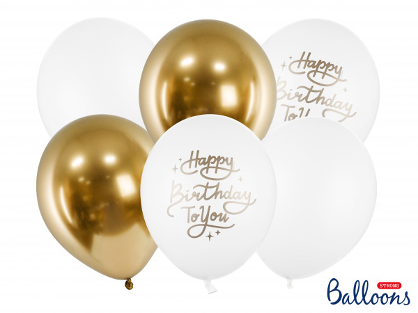 Luftballons "Happy Birthday to you" Mix 6 Stk.