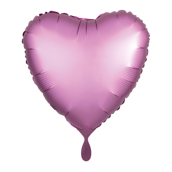 Folienluftballon Herz Satin Rosa 43cm