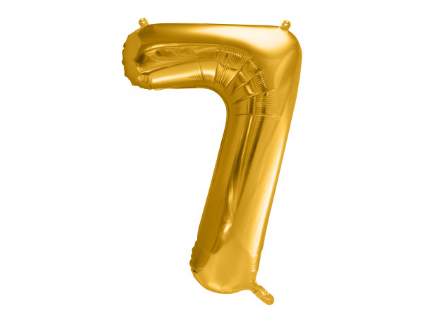 Zahlenluftballon "7" Gold