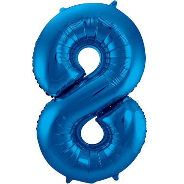 Zahlenballon "8" Blau