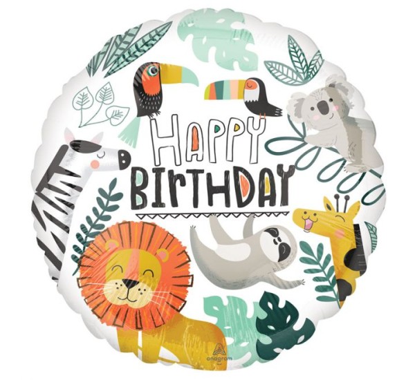 Folienballon Get Wild Happy Birthday 45cm
