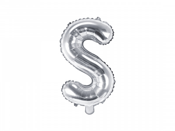 Buchstabenluftballon "S" Silber