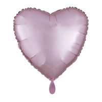 Folienluftballon Herz Satin Pastell Rosa 43cm