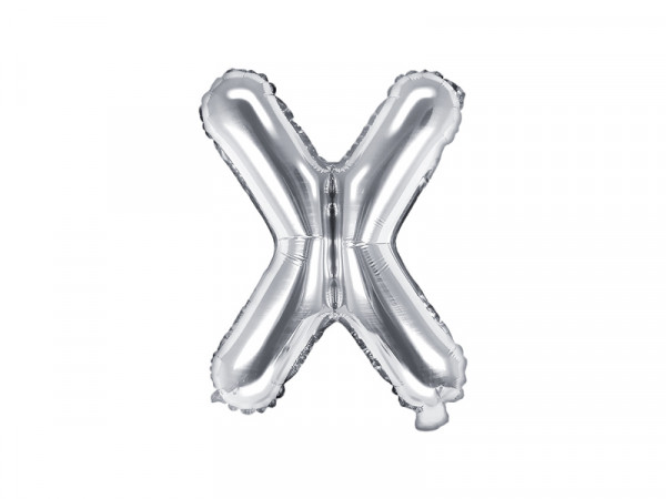 Buchstabenluftballon "X" Silber