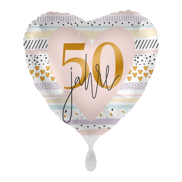 Folienballon "50 Jahre" Pastell Mix 43cm