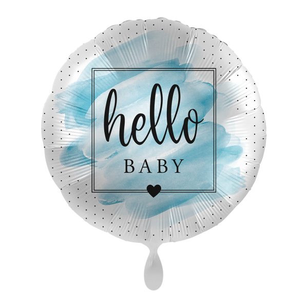 Folienballon "Hello Baby" Blau 43cm