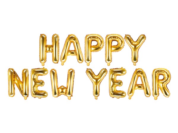 Folienballon Schriftzug "Happy New Year" 422x46cm