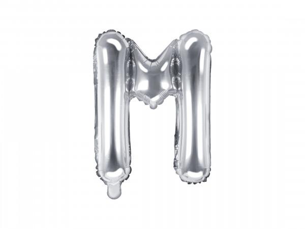 Buchstabenluftballon "M" Silber