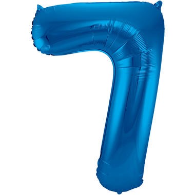 Zahlenballon "7" Blau