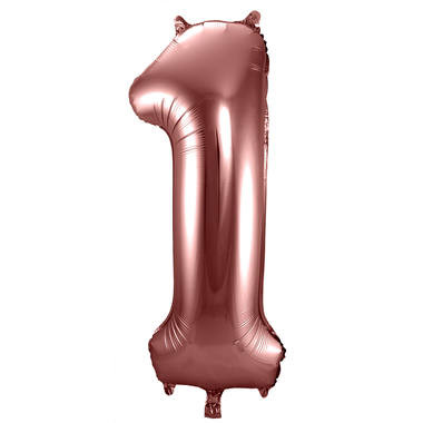 Zahlenluftballon "1" Bronze Metallic Matt