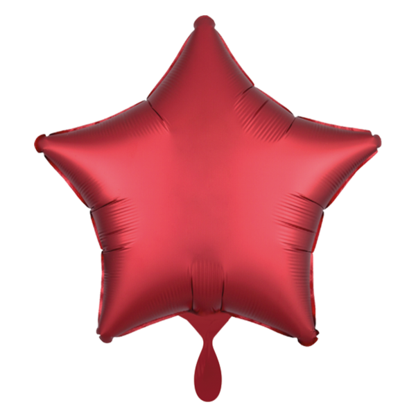 Folienballon Stern Satin Rot 43cm