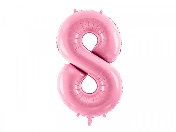 Zahlenluftballon "8" Pink
