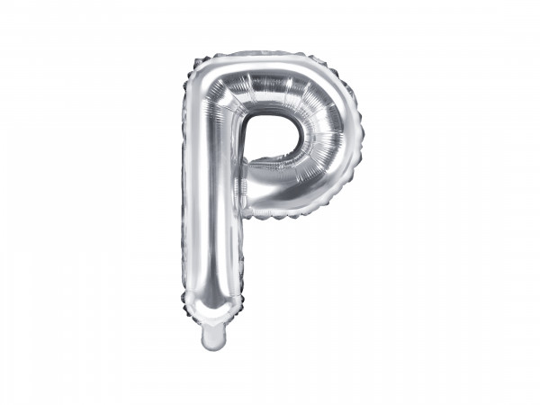 Buchstabenluftballon "P" Silber