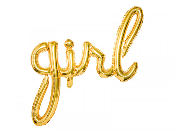 Folienballon Schriftzug "Girl" Gold 77x70cm