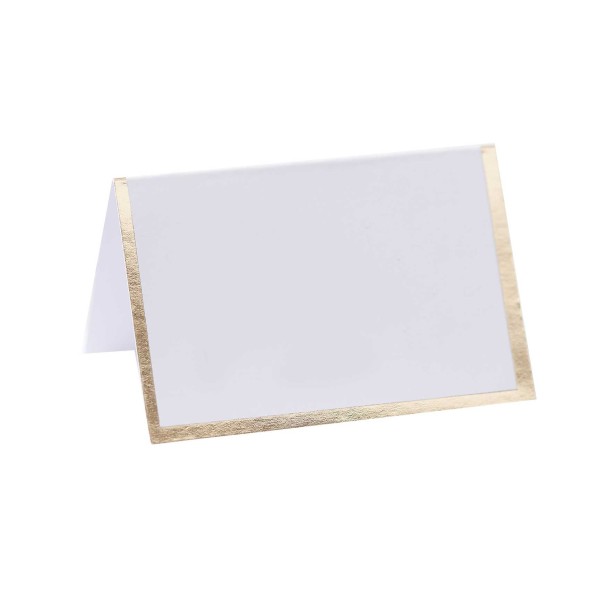 Tischkarten Weiß mit Goldrand 10 Stk.
