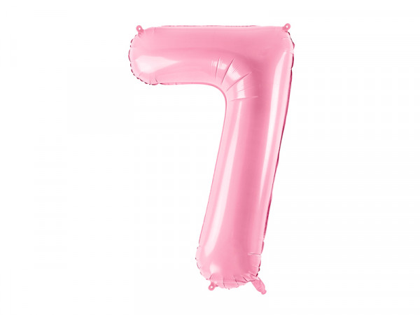 Zahlenluftballon "7" Pink
