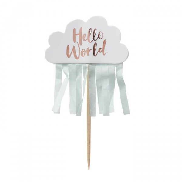 Cupcake Toppers "Hello World"