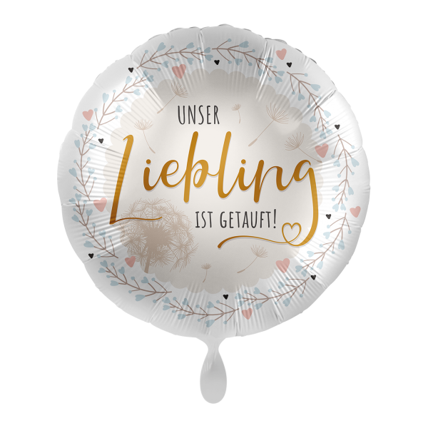 Folienballon "Unser Liebling ist getauft" 43cm