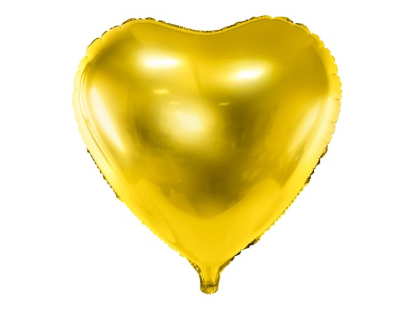 Folienluftballon Herz Gold 61cm