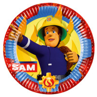 Pappteller "Feuerwehrmann Sam" 8 Stk. Mix 22,8cm