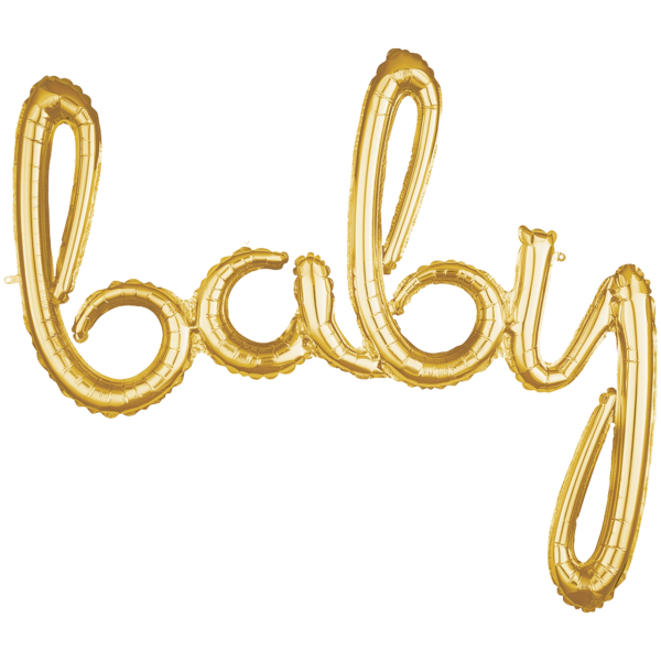 Folienballon Schriftzug "Baby" Gold 99cm