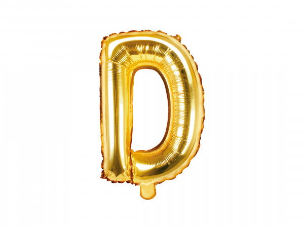 Buchstabenluftballon "D" Gold