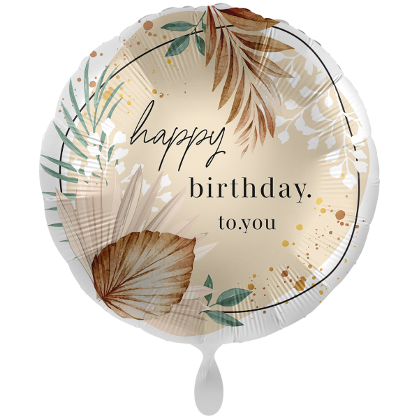 Folienballon "Happy Birthday to you" Braun Mix XXL 71cm