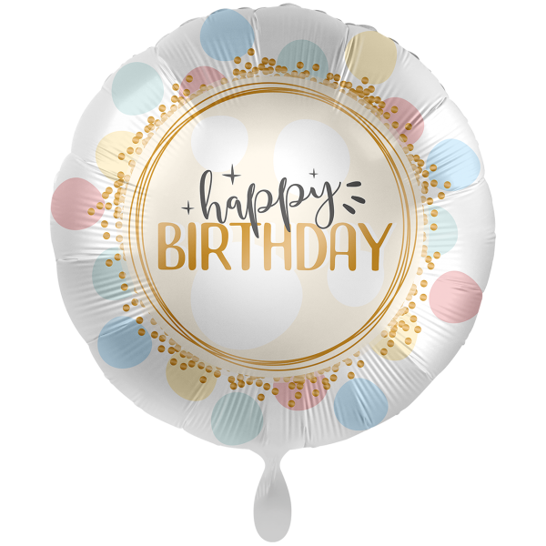 Folienballon "Happy Birthday" Pastell Mix XXL 71cm