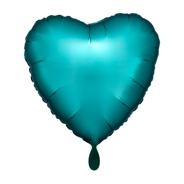 Folienluftballon Herz Satin Jadegrün 43cm