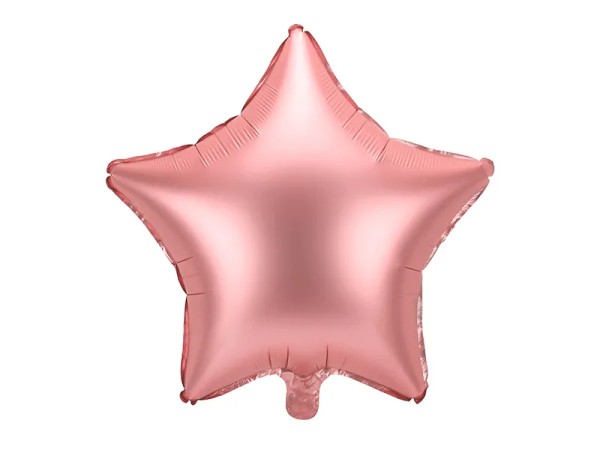 Folienballon Stern Roségold Satin 48cm