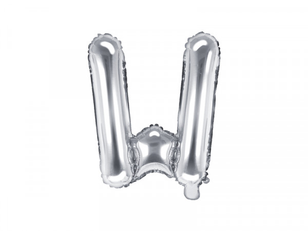 Buchstabenluftballon "W" Silber