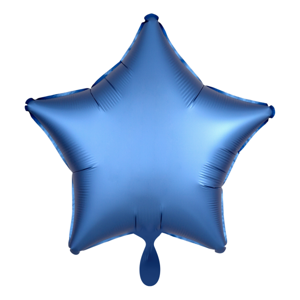 Folienballon Stern Satin Blau 43cm