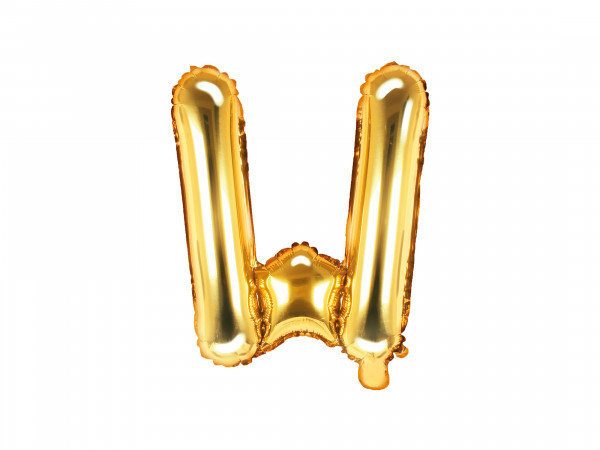 Buchstabenluftballon "W" Gold