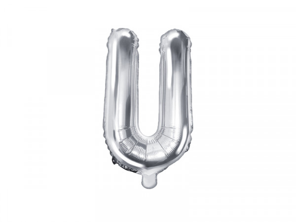 Buchstabenluftballon "U" Silber