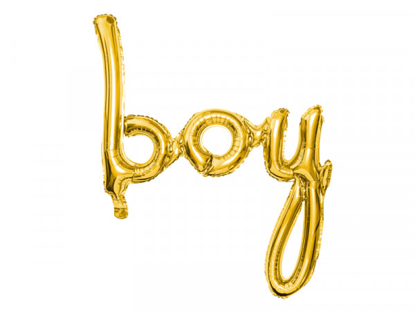 Folienballon Schriftzug "Boy" Gold 63,5x74cm