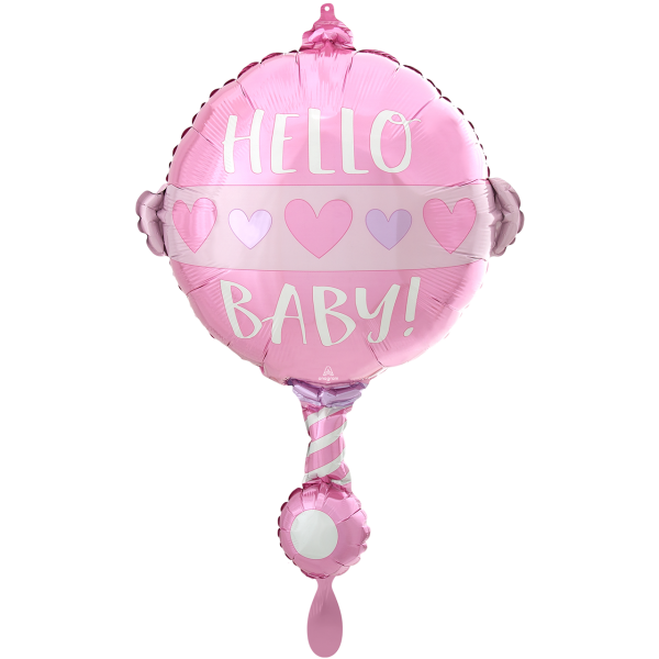 Folienballon "Rassel Mädchen" 50cm