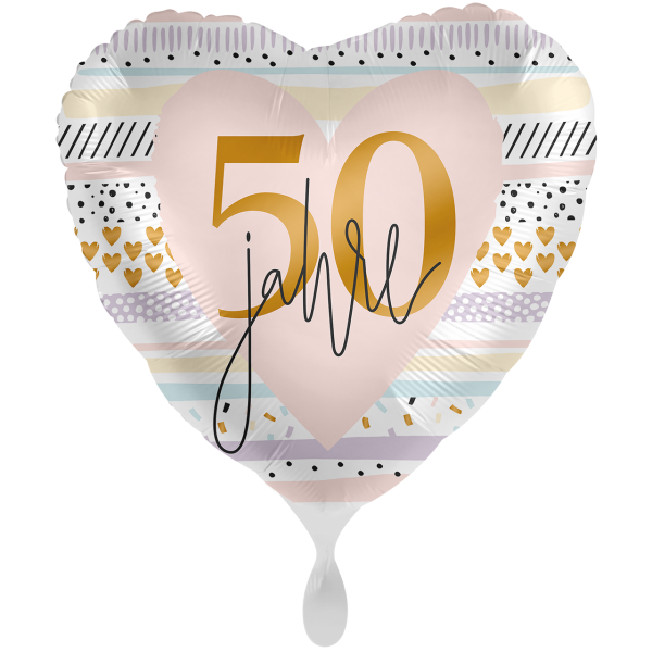 Folienballon "50 Jahre" Pastell Mix XXL 71cm