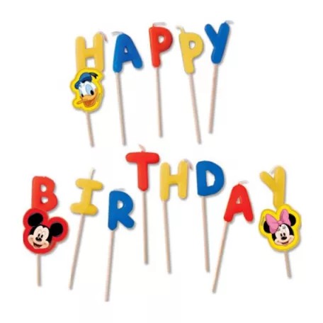 Kuchenkerzen Mickey Maus Happy Birthday