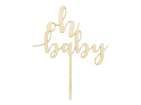 Cake Topper "Oh Baby" Holz