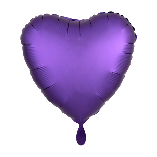 Folienluftballon Herz Satin Lila 43cm