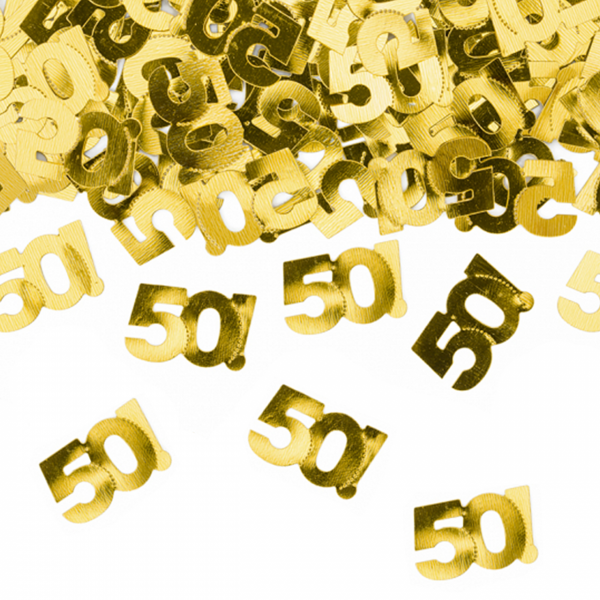 Konfetti "50" Metallic Gold 15g