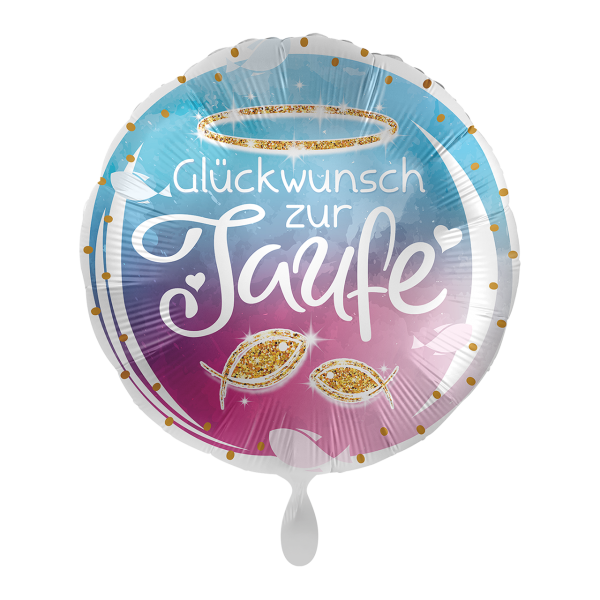 Folienballon "Glückwunsch zur Taufe" 43cm