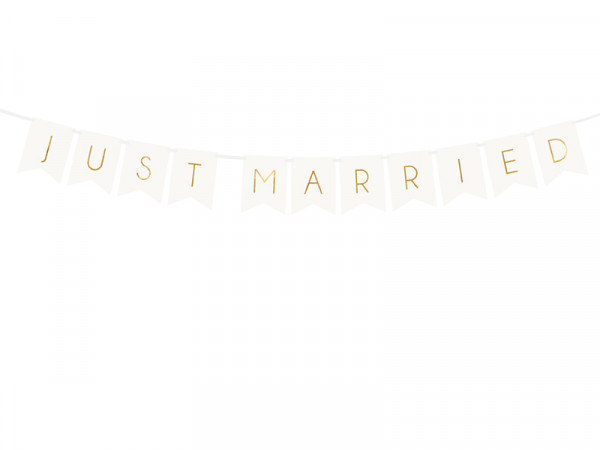 Girlande "Just Married" Weiß 15x155cm