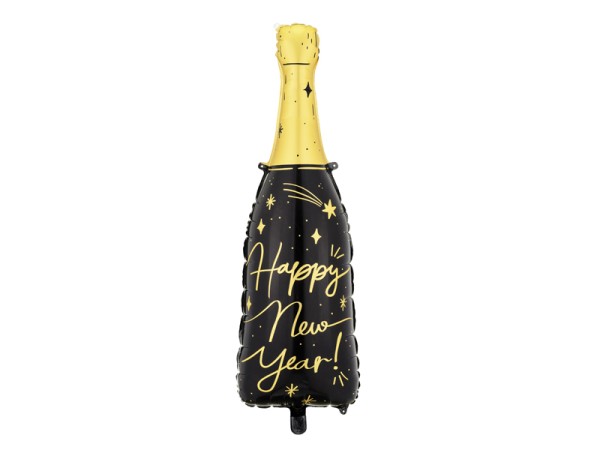 Folienballon "Flasche Happy New Year" 39,5x98cm