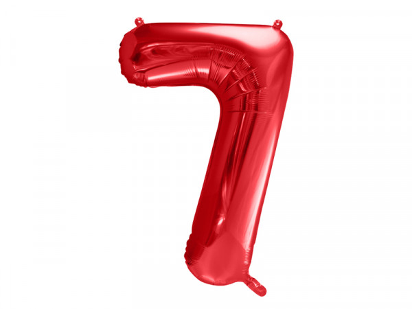 Zahlenluftballon "7" Rot